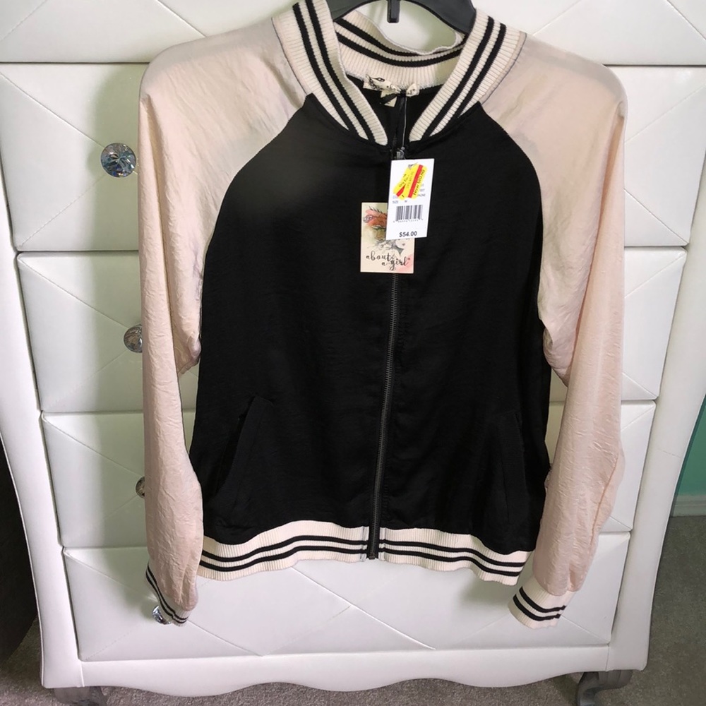 Blush pink bomber jacket